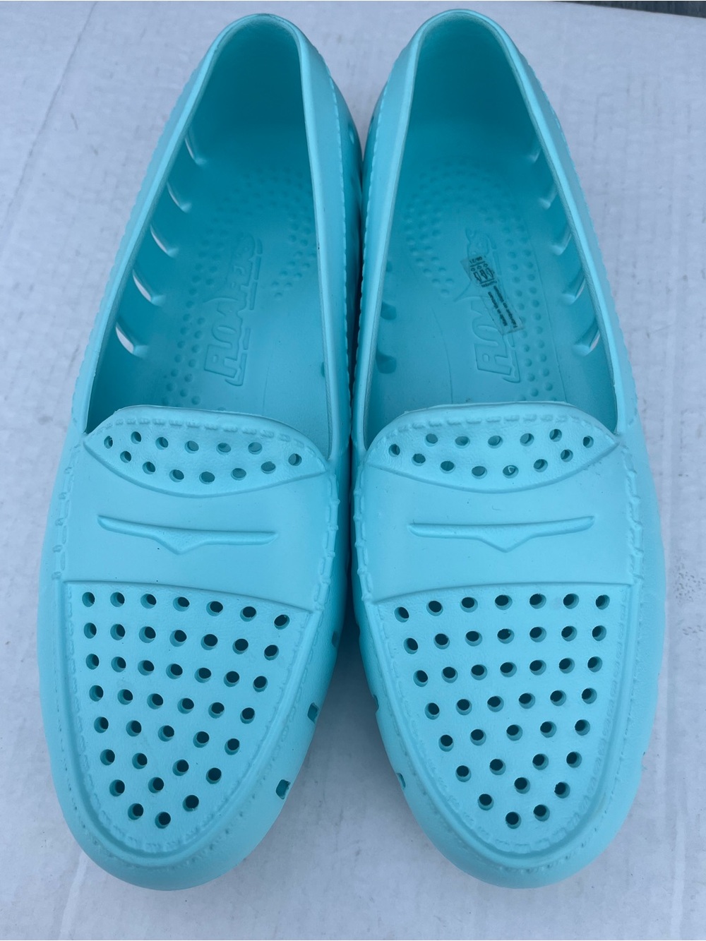 Floafers Aqua Rubber Loafers - Slip-On Perforated Flats Boat Water Shies 9
